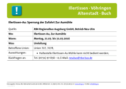 Illertissen-Au: Sperrung der Zufahrt Zur Aum&uuml;hle