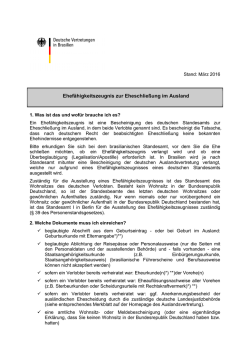 Ehef&auml;higkeitszeugnis zur Eheschlie&szlig;ung im Ausland