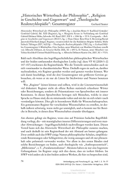 Historisches W&ouml;rterbuch der Philosophie