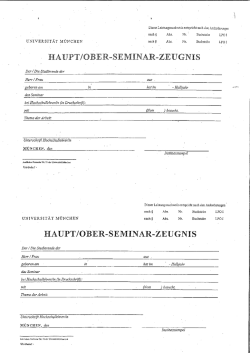 Haupt/Ober-Seminar
