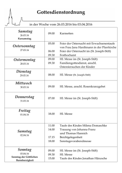 Gottesdienstordnung - Herz-Jesu