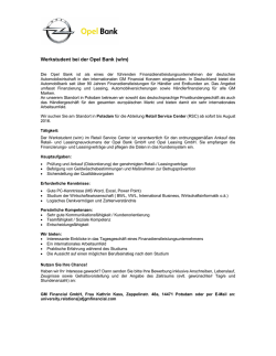 Opel Bank - Retail Service Center