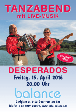 mit LIVE-MUSIK - Cafe Balance Bistro