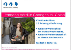 Ramona Härdi in China - Berufsschule Lenzburg