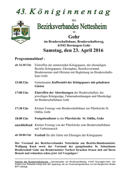 Gohr Samstag, den 23. April 2016