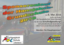 Am 6. Mai 2016 - Hansjakobschule