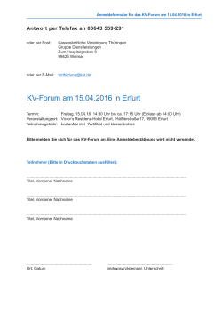 KV-Forum am 15.04.2016 in Erfurt