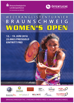 RZ Plakat WomansOpen 2016 - Women`s Open Braunschweig