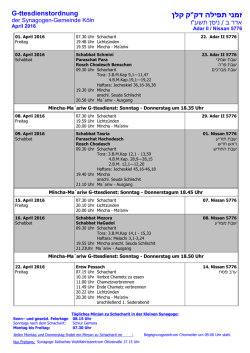G-ttesdienstordnung April 2016 - Synagogen