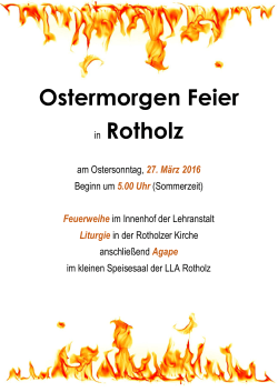 Ostermorgen Feier in Rotholz