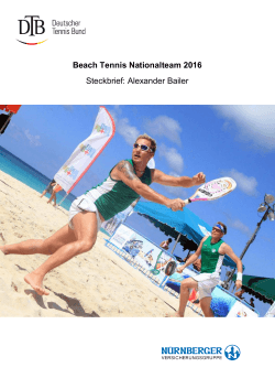 Beach Tennis Nationalteam 2016 Steckbrief: Alexander Bailer