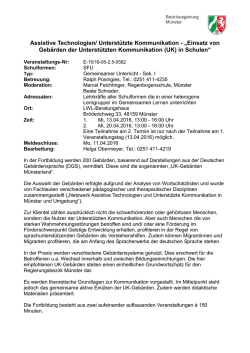 Assistive Technologien/ Unterstützte Kommunikation