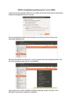 QPilot Installationsanleitung f&uuml;r Linux 64Bit
