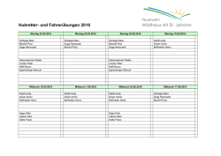 Hubretter Fahrer&uuml;bungen 2011
