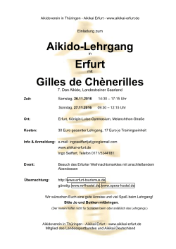 Aikido-Lehrgang Erfurt Gilles de Chènerilles