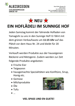 Jeden Samstag ca. 11:15 h&auml;lt der fahrende