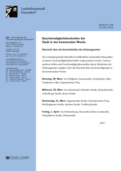 Geschwindigkeitskontrollen der Stadt in der