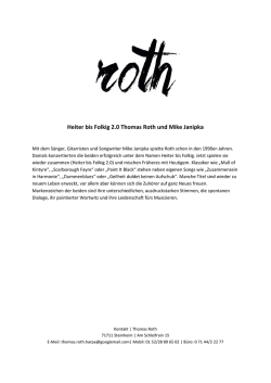 Heiter bis Folkig 2.0 Thomas Roth und Mike Janipka