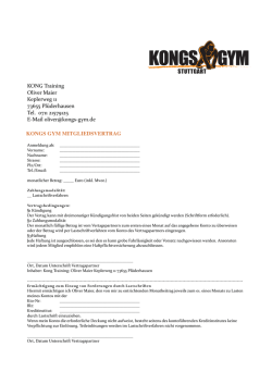 Anmeldeformular und Vertragsbedingungen