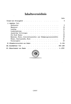 Inhaltsverzeichnis