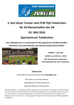 2. Karl Deyer Turnier vom FCM TQS Traiskirchen für 24