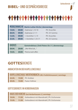 Gottesdienst April-Mai zum Download