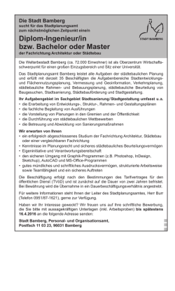 Diplom-Ingenieur/in bzw. Bachelor oder Master