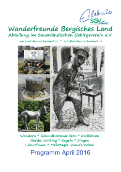 April 2016 - Wanderfreunde Bergisches Land