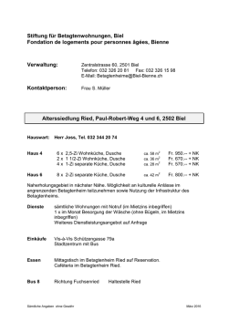 Infoblätter Alterssiedlungen