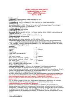 Ausschreibung Oberhofen CWN-C/AQHA All Novice m. Clinic
