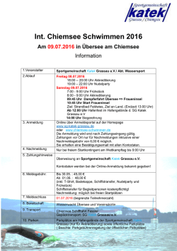 Information - Chiemsee Schwimmen