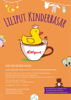 Liebe Eltern und Basar-besucher, - Home Kindertagesstätte Liliput