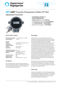Datenblatt-Nr. 36300 - Oppermann Regelgeräte GmbH