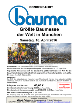 Größte Baumesse der Welt in München - Bächle