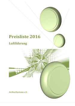 Preisliste 2016 - Airductsystems eU