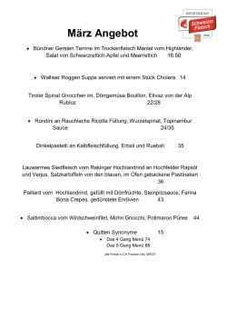 Schiefertafelangebot