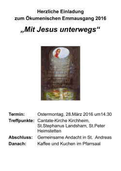 Mit Jesus unterwegs - Kirchheim - cantate
