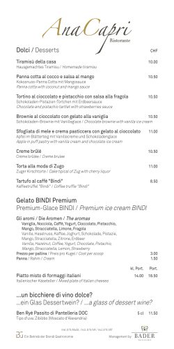 Dolci / Desserts Gelato BINDI Premium Premium-Glace BINDI