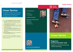Career Service Unser Service - TU Braunschweig CareerService