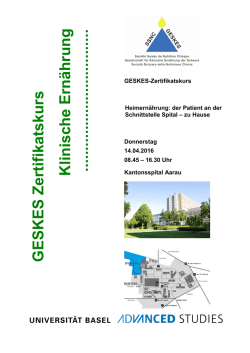 Heimern&auml;hrung: der Patient an der Schnittstelle Spital - zu