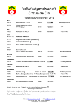 Veranstaltungskalender 2016