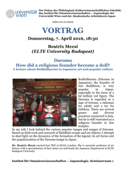 Im Zuge des Ostasientages l&auml;dt die Japanologie