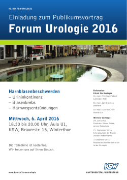 forum Urologie 2016