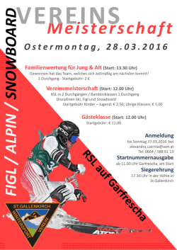 Infos hier... - WSV St.Gallenkirch