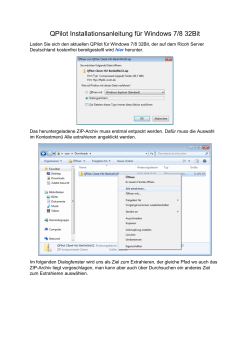 QPilot Installationsanleitung für Windows 7/8 32Bit