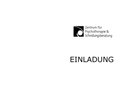 Einladung  - Zentrum für Psychotherapie und