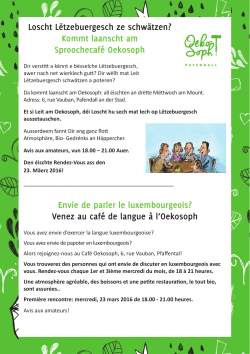 Flyer Sproochecafé