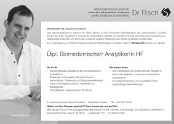 Dipl. Biomedizinische/r Analytiker/in HF