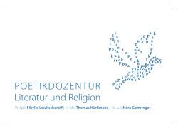 POETIKDOZENTUR Literatur und Religion