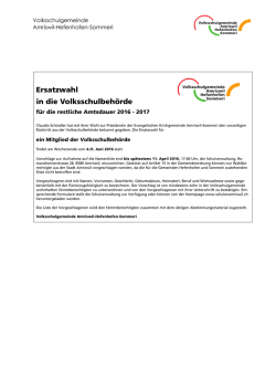 Inserat - Schulen Amriswil